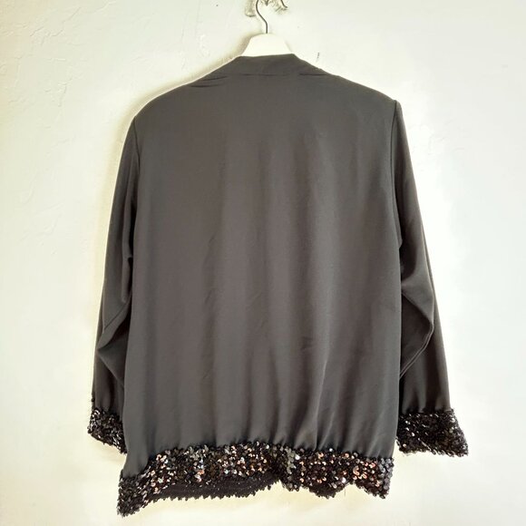 Vintage Three Flags California Women Striped Metallic Sequin Cardigan Sweater 12 - Picture 2 of 8